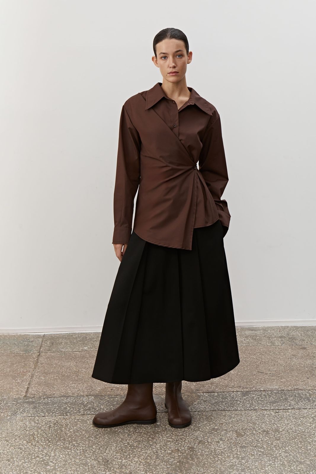 Pleated Midi Skirt