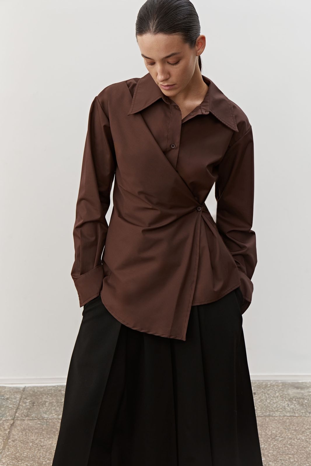 Asymmetric Wrap Shirt