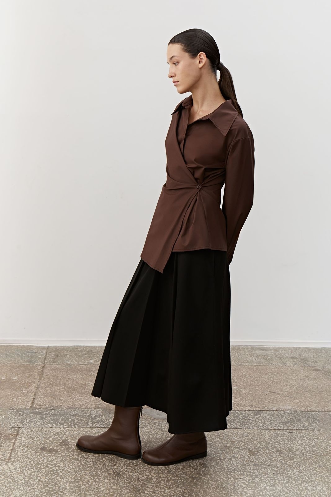 Pleated Midi Skirt
