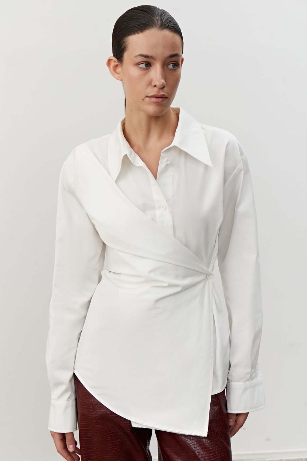 Asymmetric Wrap Shirt