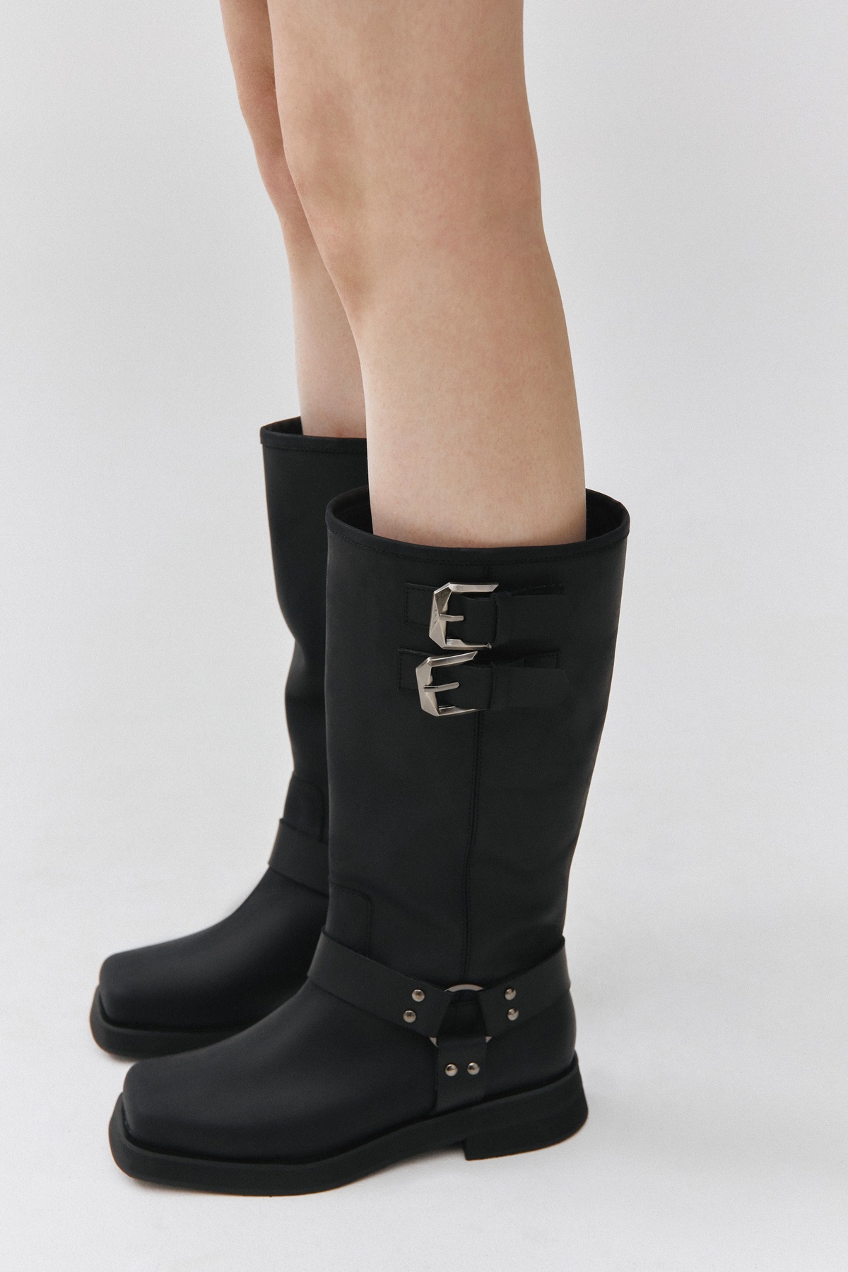Vintage Leather Biker Boots