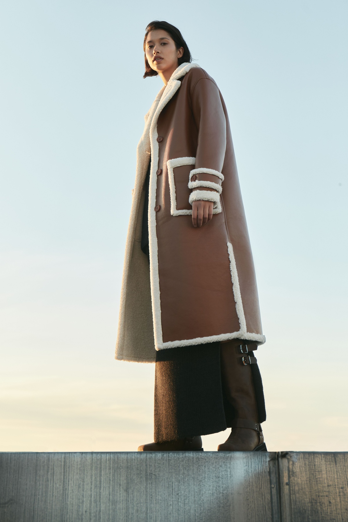 Reversible Shearling Coat