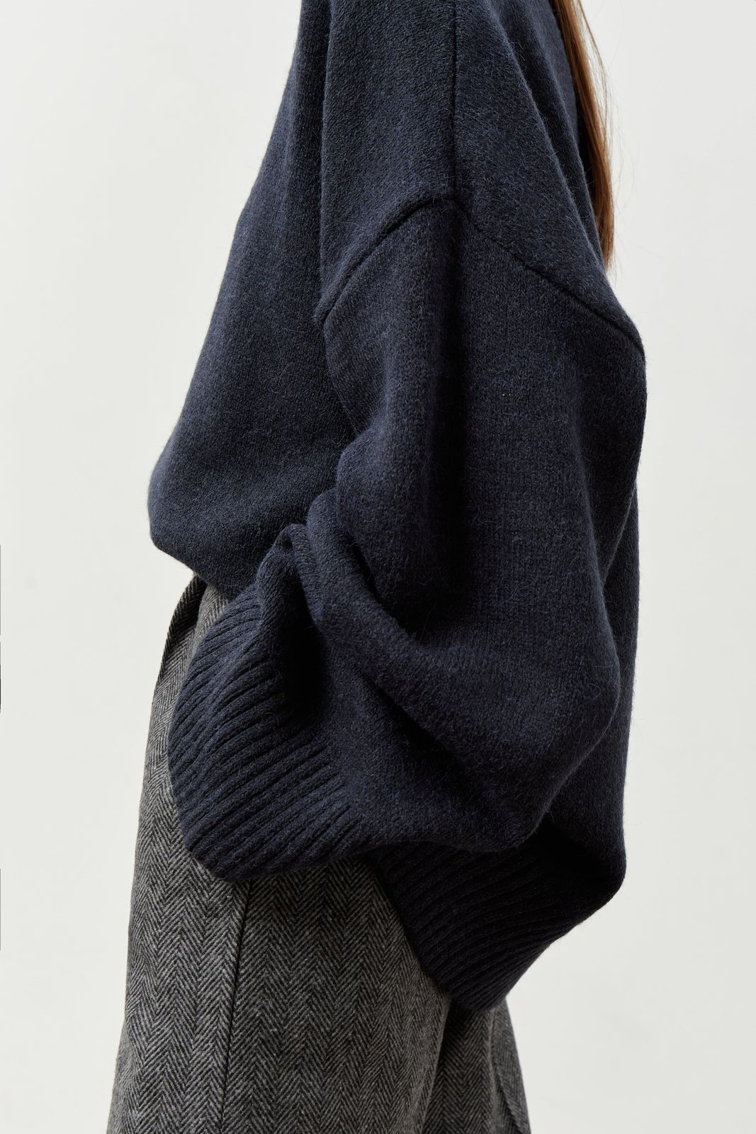 Wool Blend Turtleneck Oversize Sweater