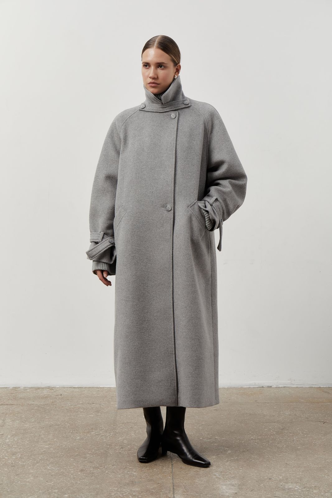 Wool Coat MARGOT with Tie Belt