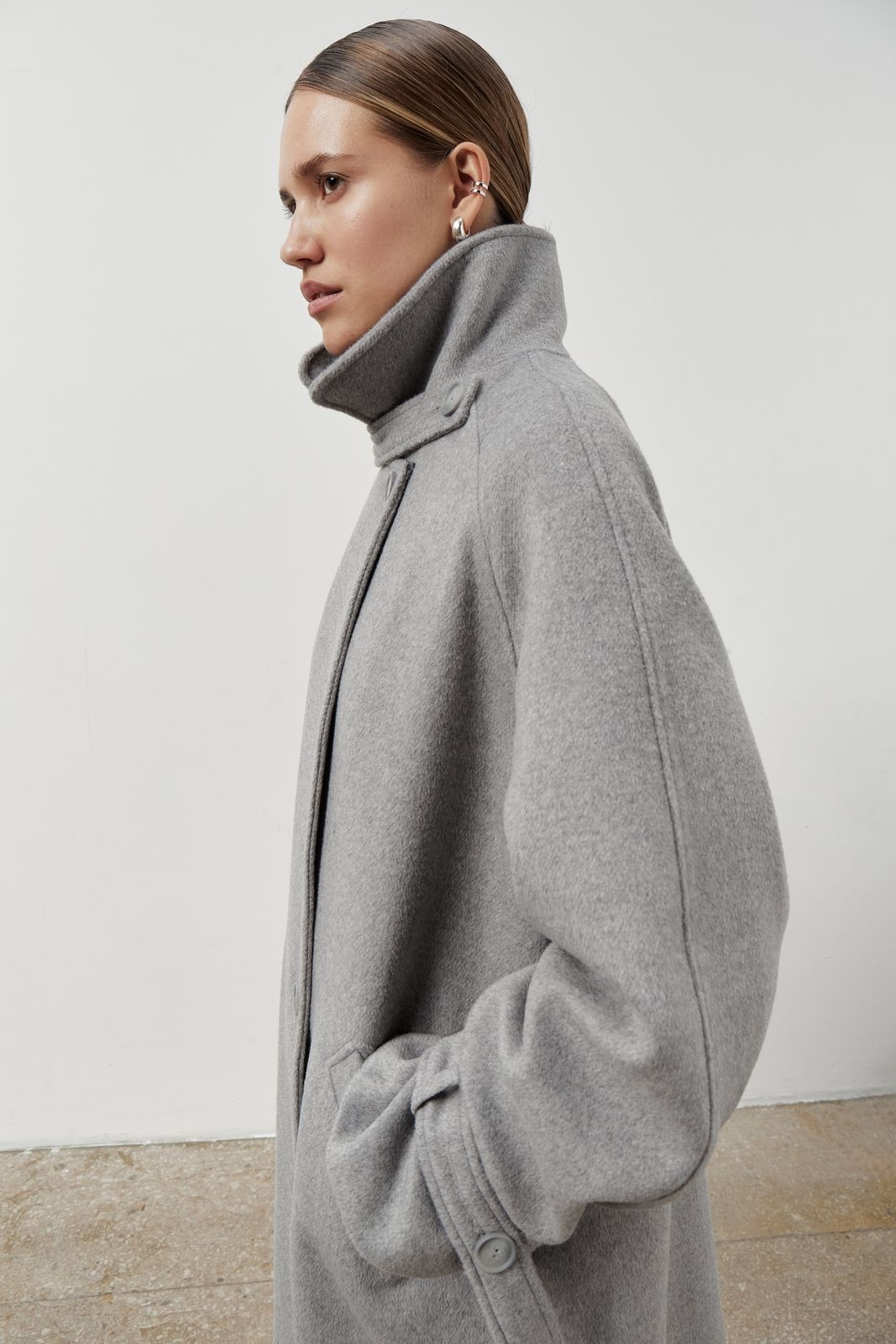 Wool Coat MARGOT with Tie Belt