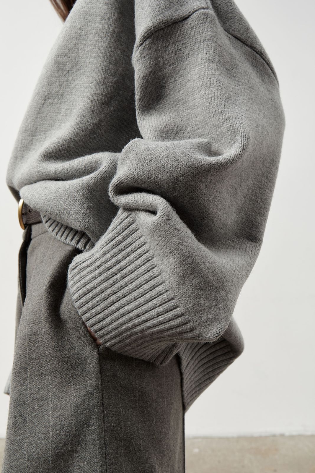 Wool Blend Turtleneck Oversize Sweater