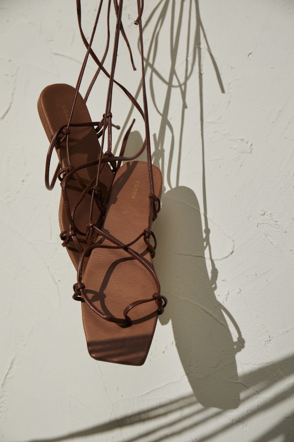 Leather Lace-up Gladiator Sandals