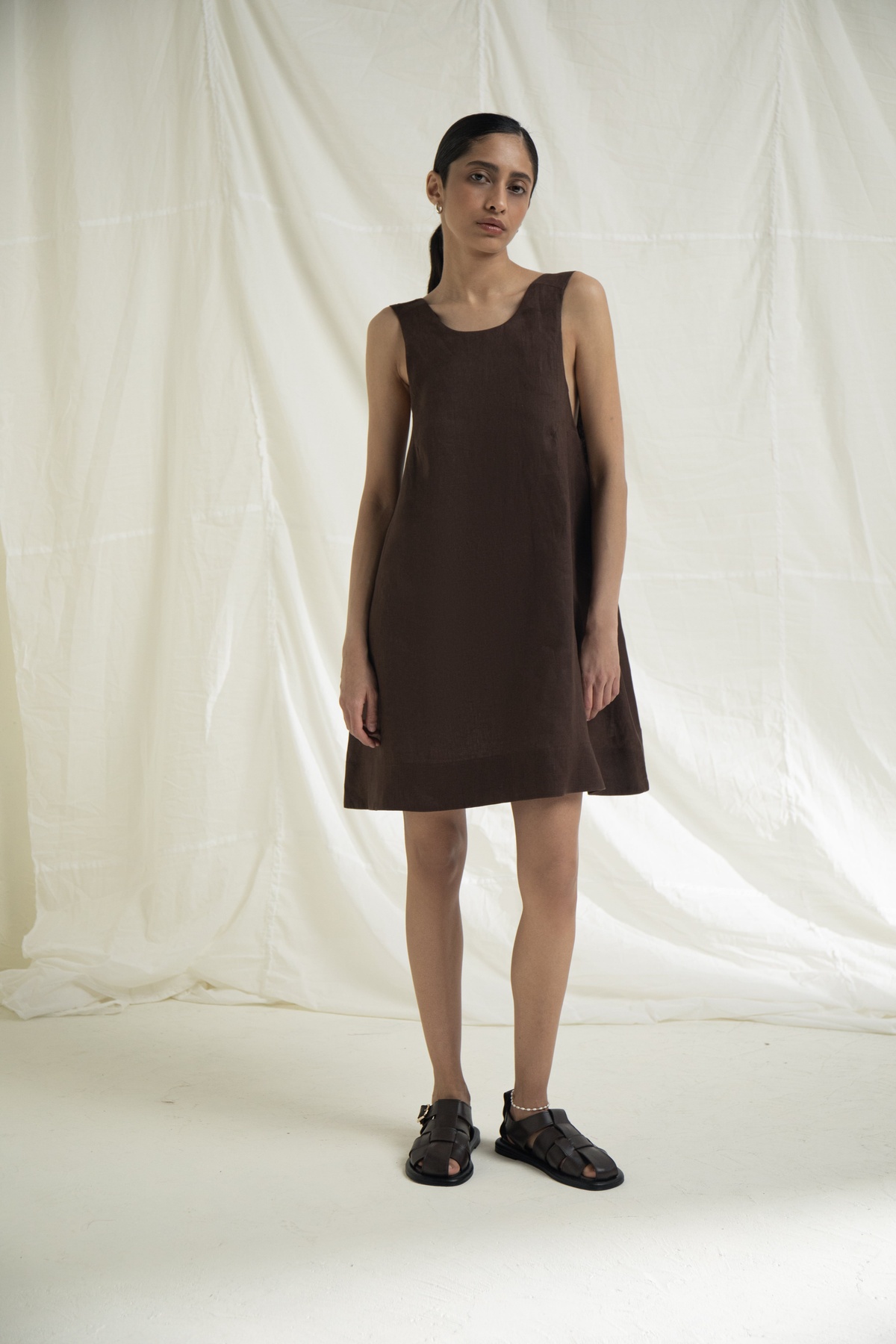 Hemp A-Line Mini Dress