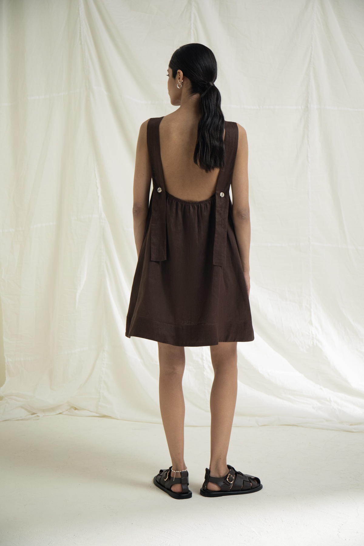 Hemp A-Line Mini Dress