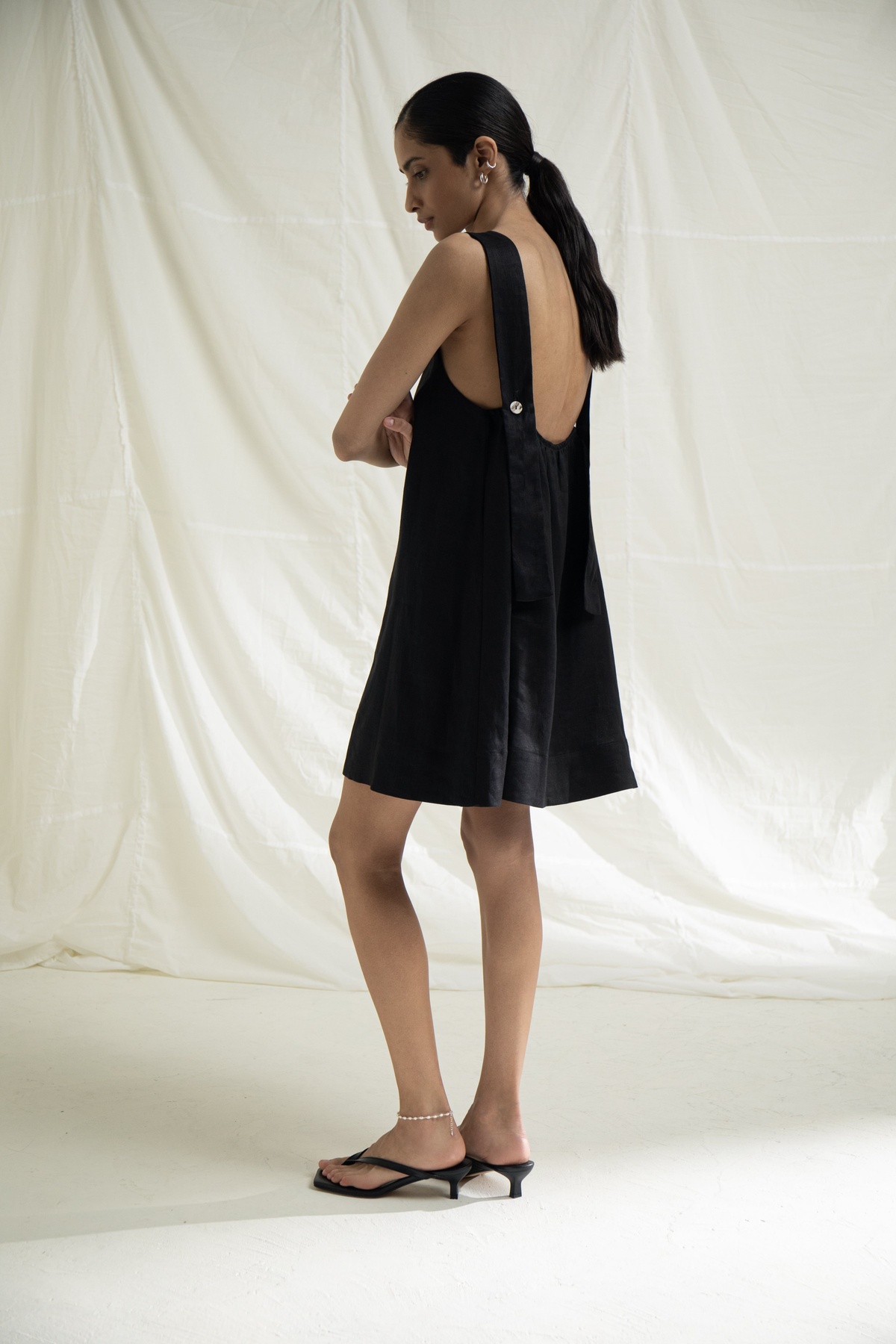 Hemp A-Line Mini Dress