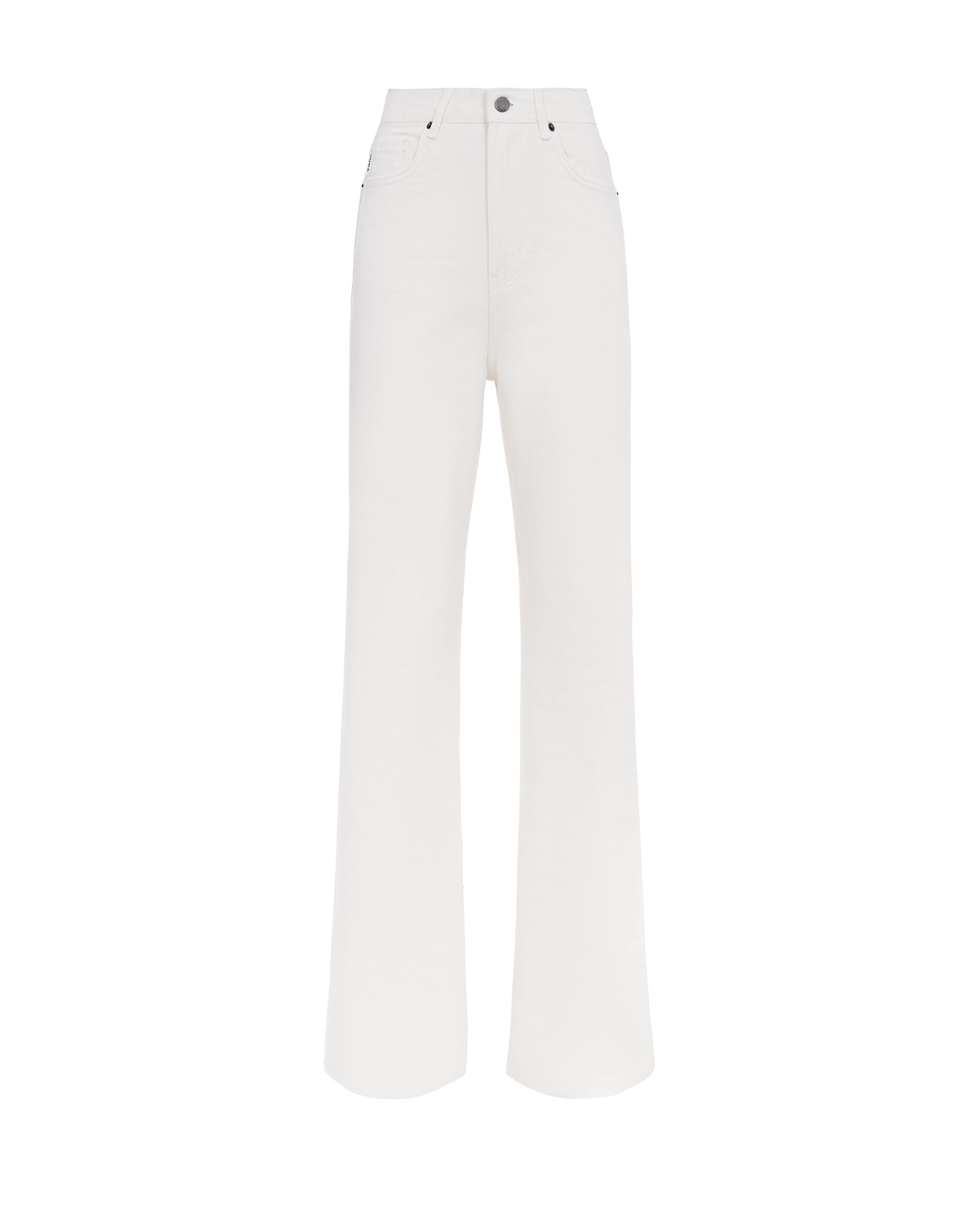 Straight Cut BASIC Jeans with a High Waist 