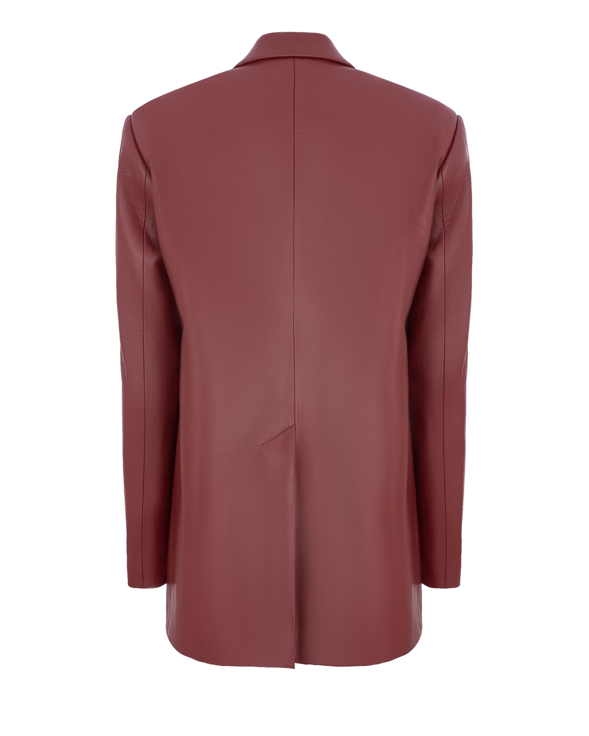 Single-Breasted Faux Leather Blazer
