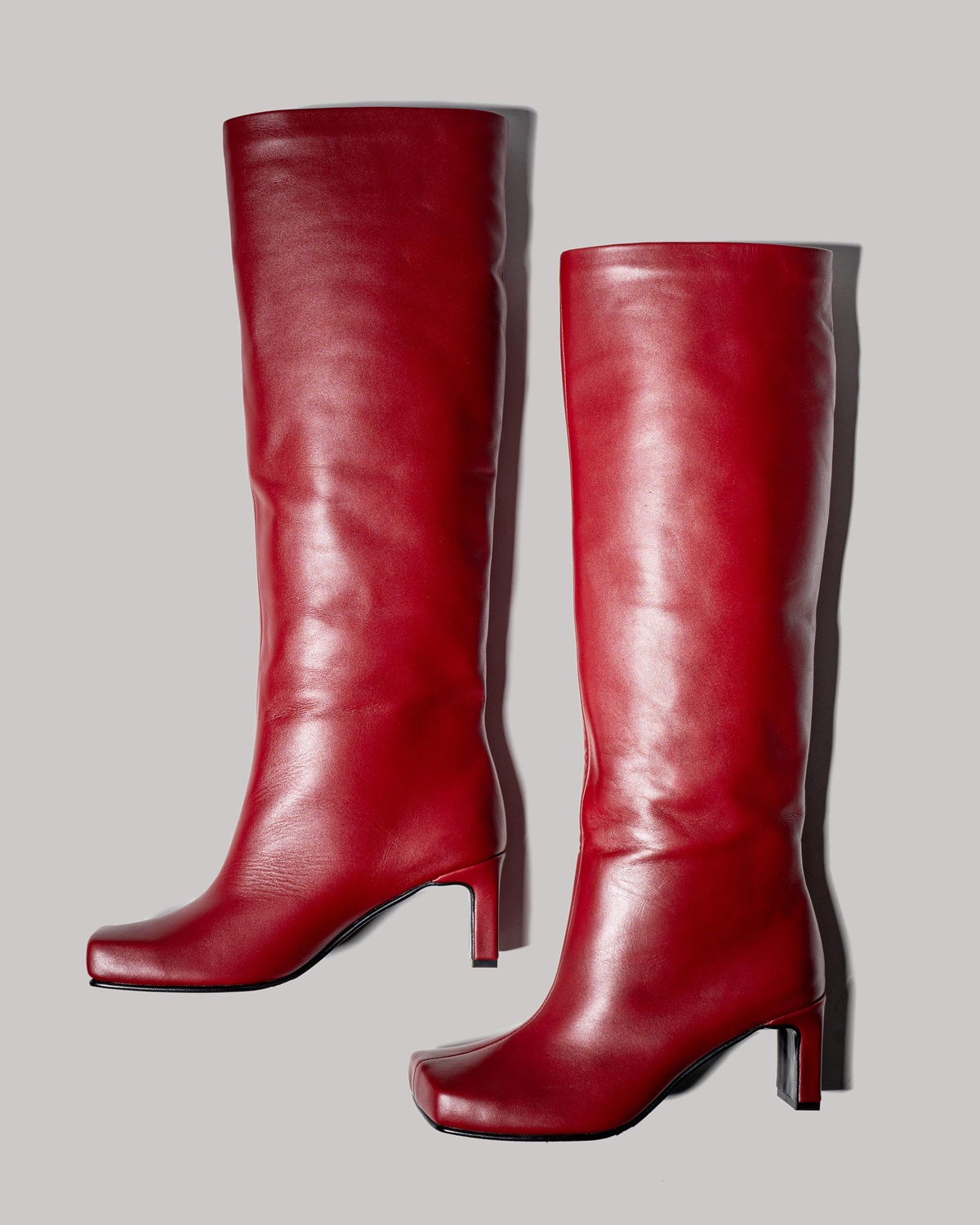 ROA Straight Knee High Boots with Square Toe