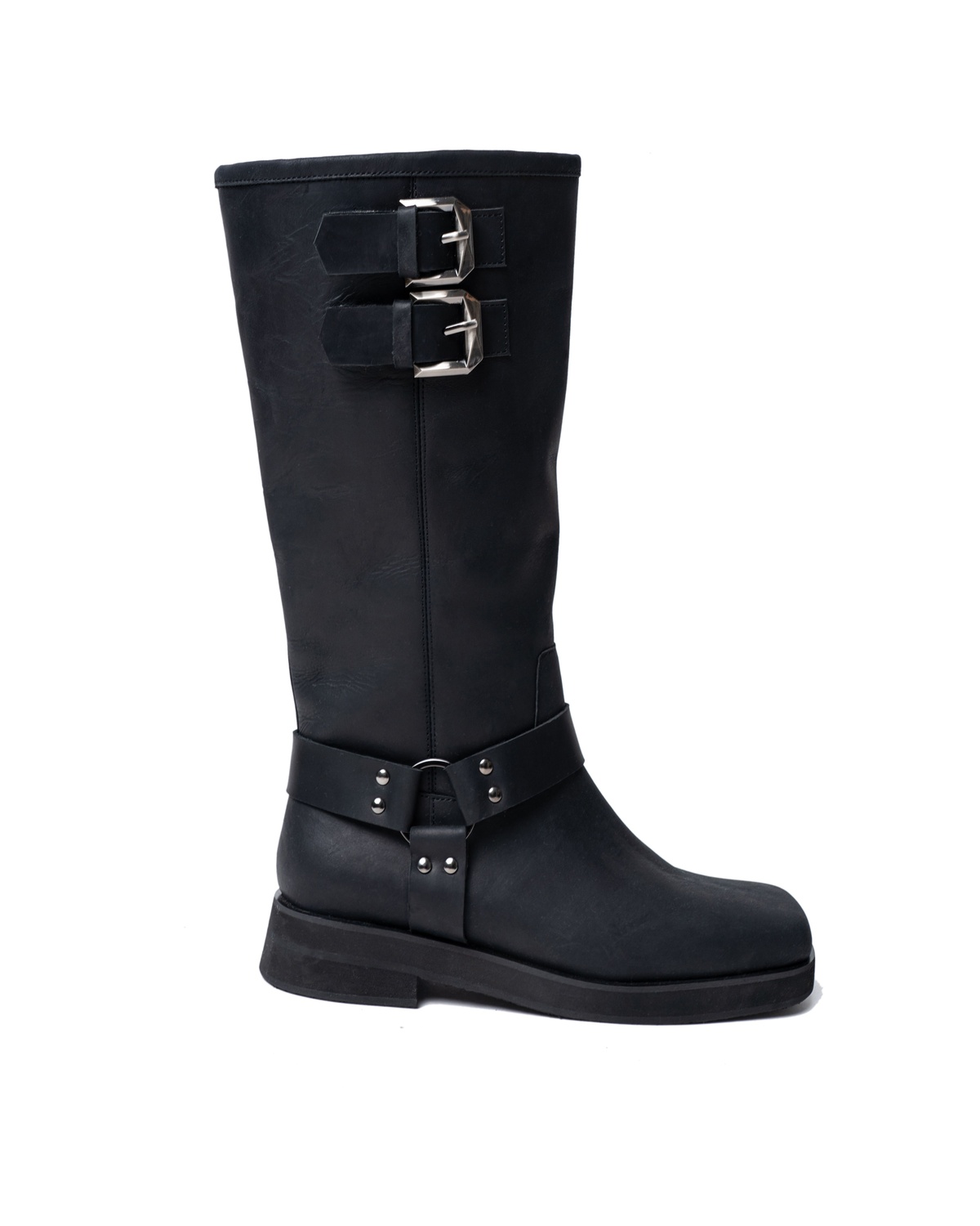 Vintage Leather Biker Boots