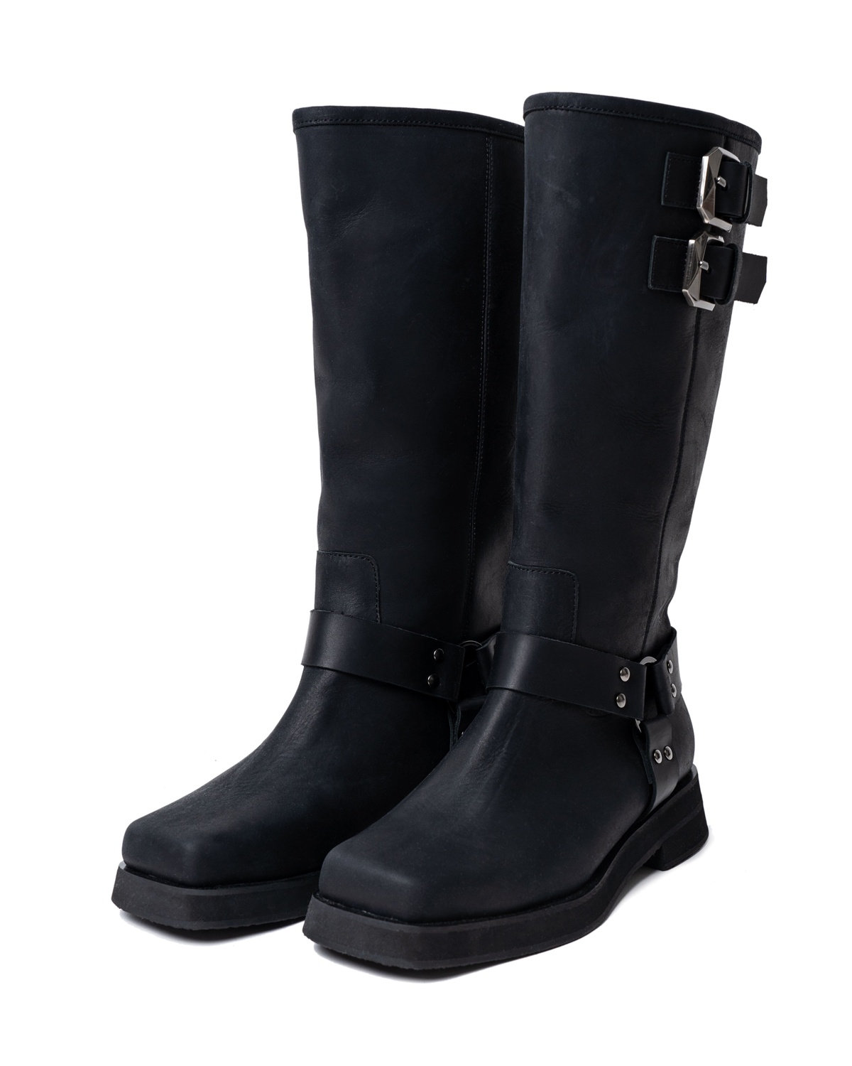 Vintage Leather Biker Boots