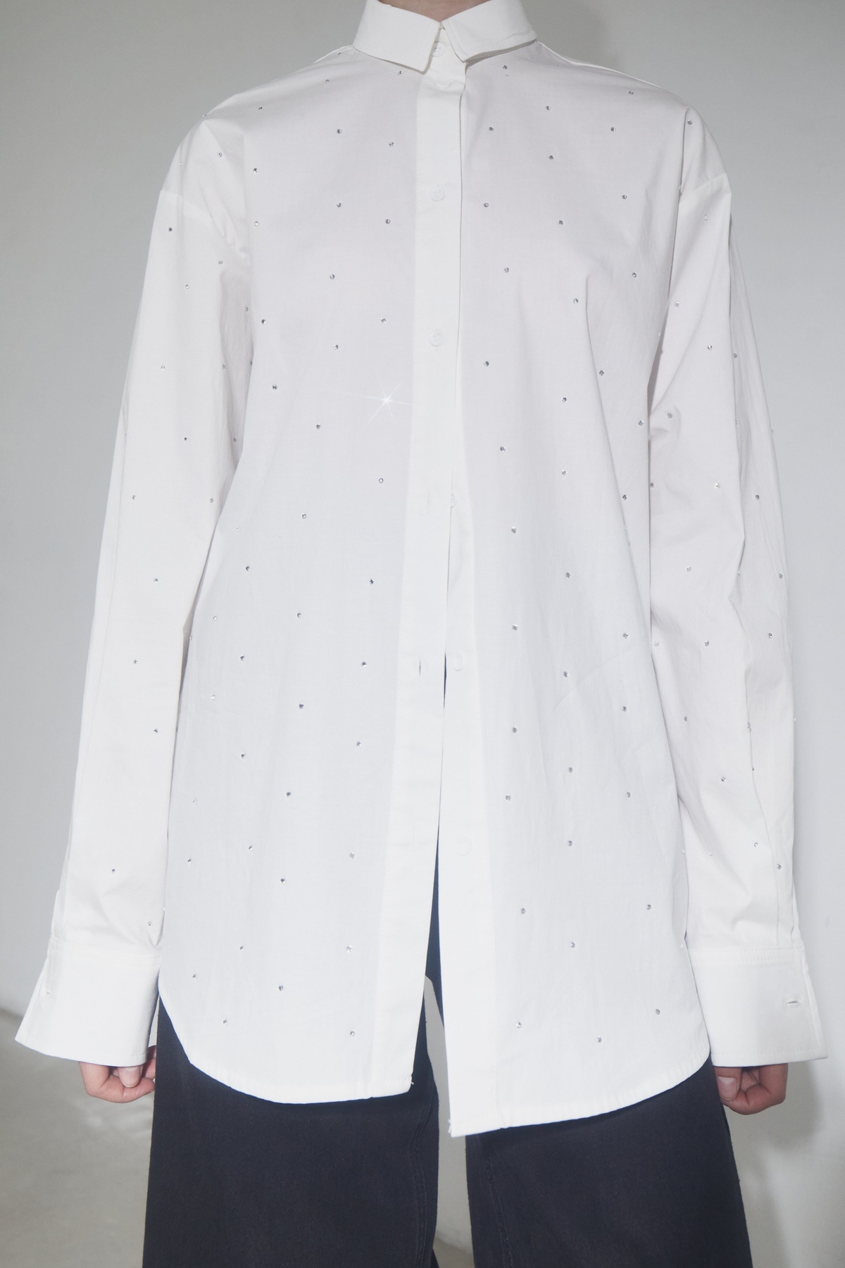 Rhinestone Embellished Shirt