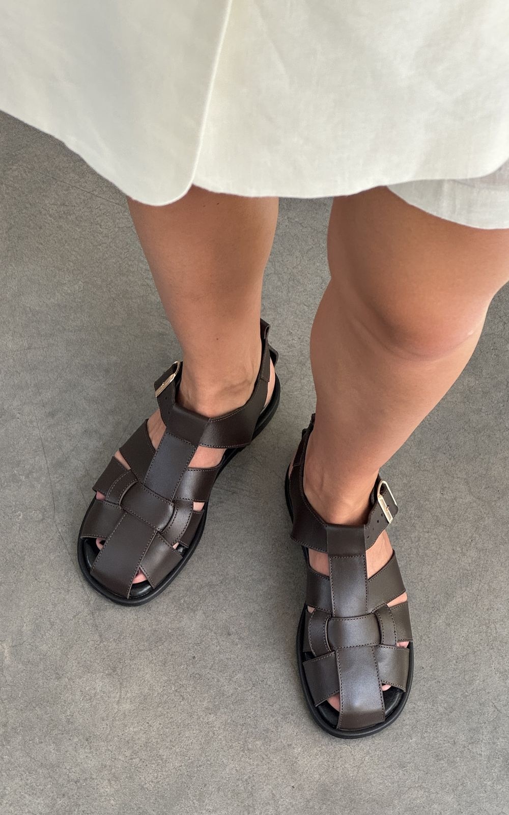 Leather Thick Sole Sandals