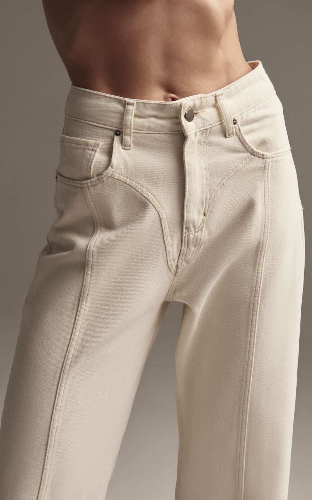 High Waisted Straight Cut BIKINI Jeans