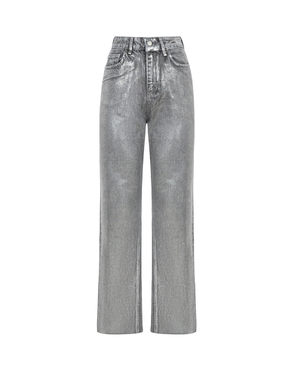 Metallic Mid Raise Jeans