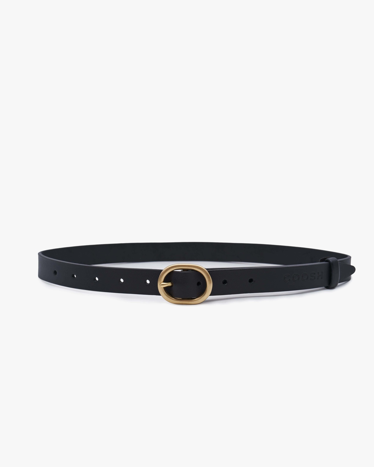 Smooth Leather Slim Belt