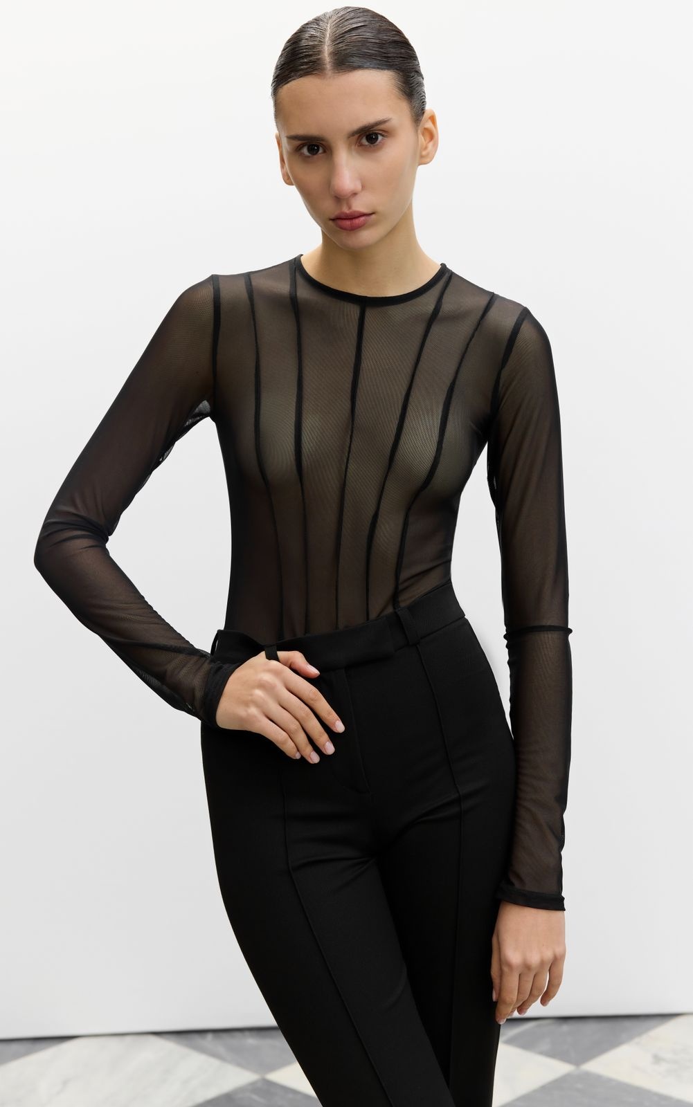 Accent Seams ALIS Sheer Bodysuit