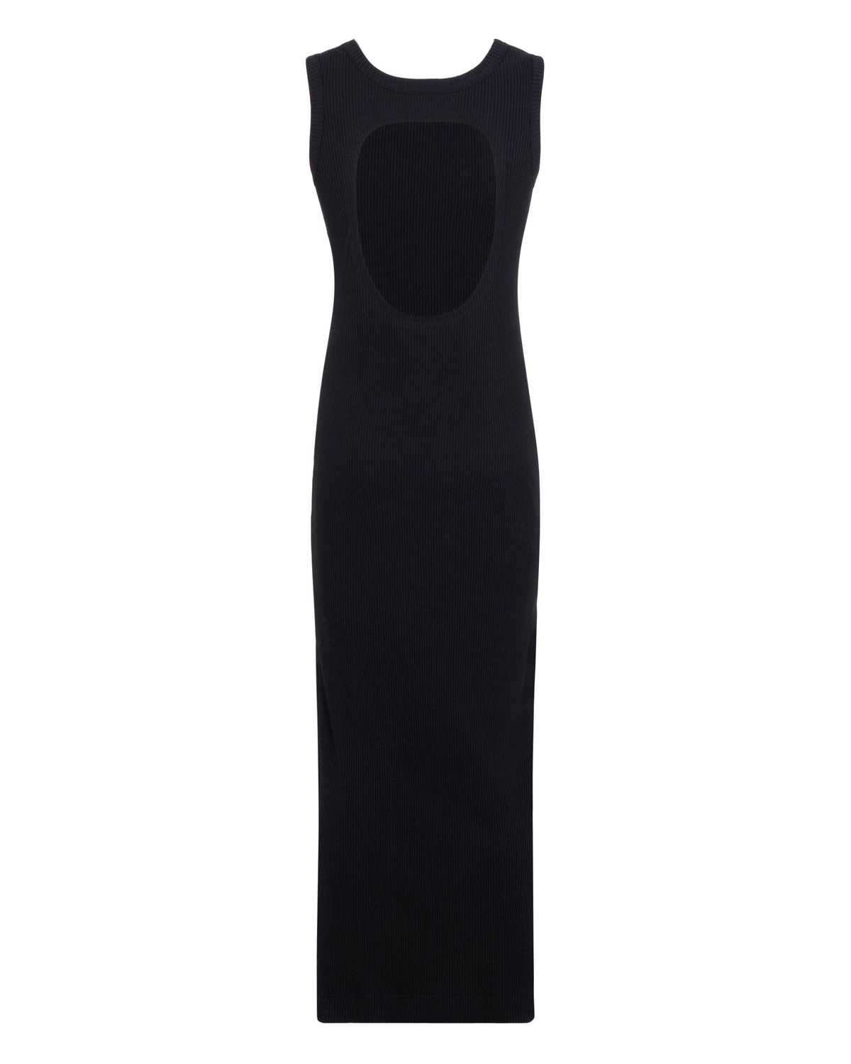 Piped Backless Maxi Dress