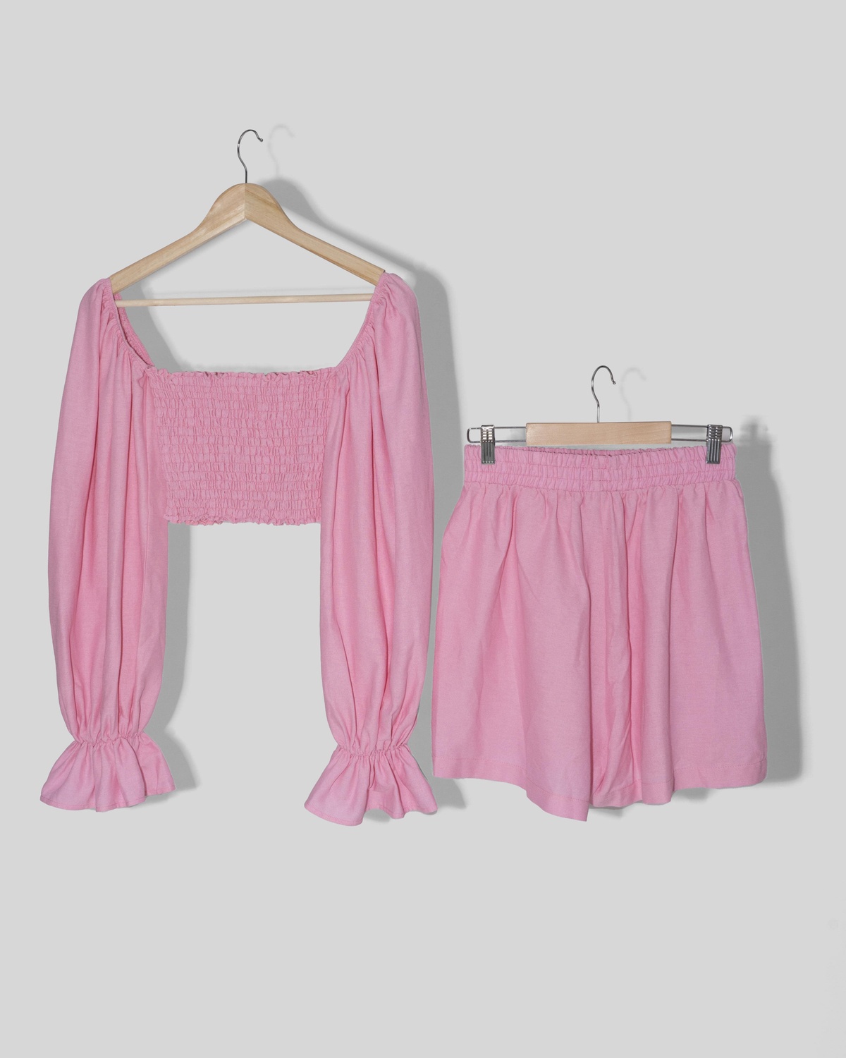 Elastic Top and Shorts Matching Set