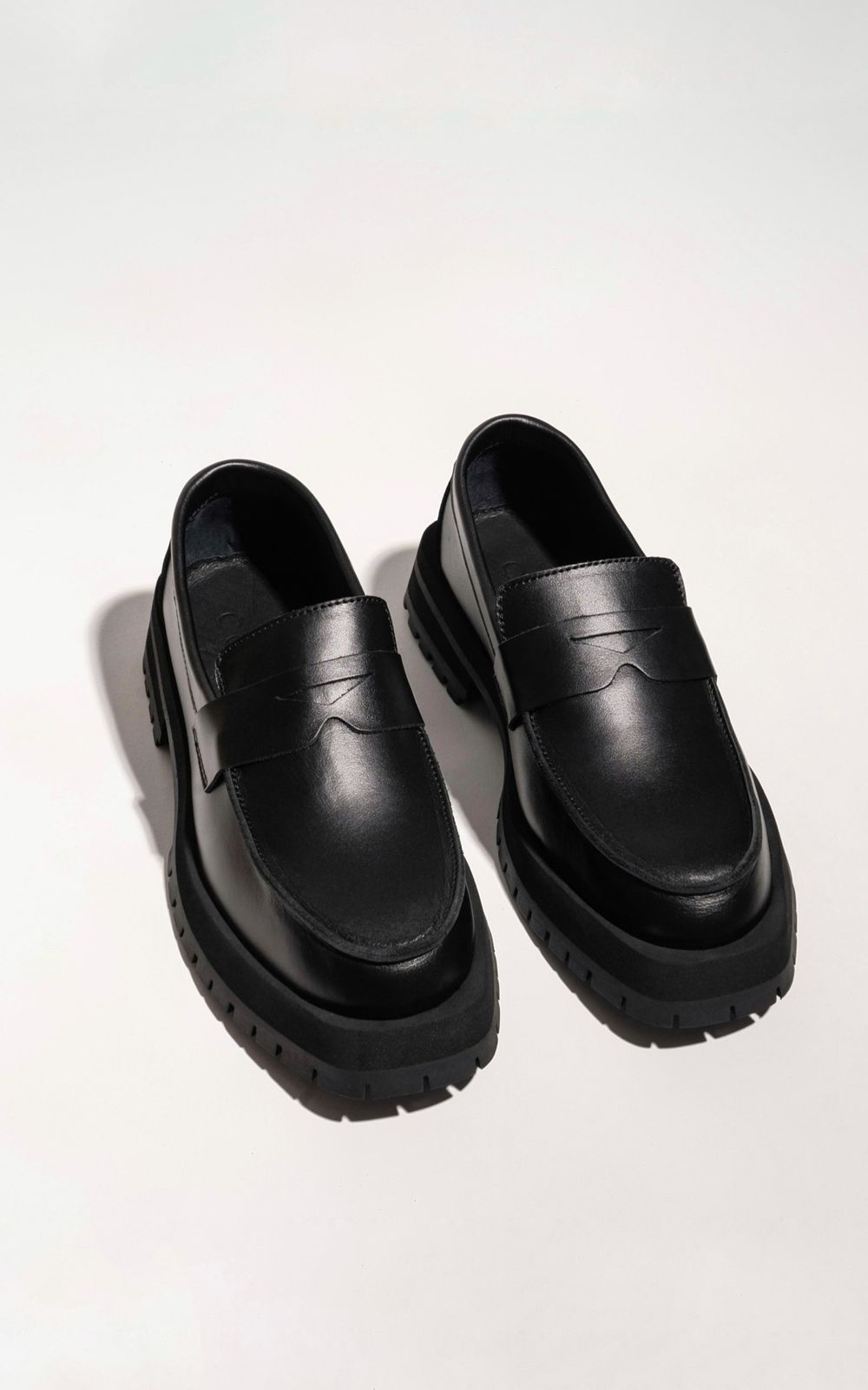 Leather Low Heel Loafers