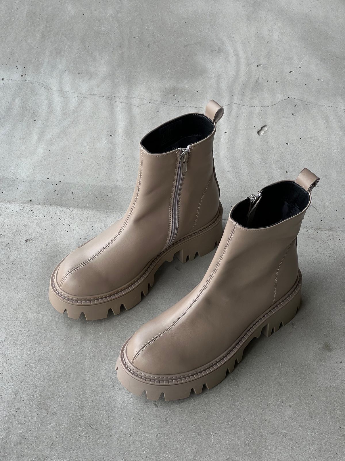 Leather Boots on Tractor Sole 