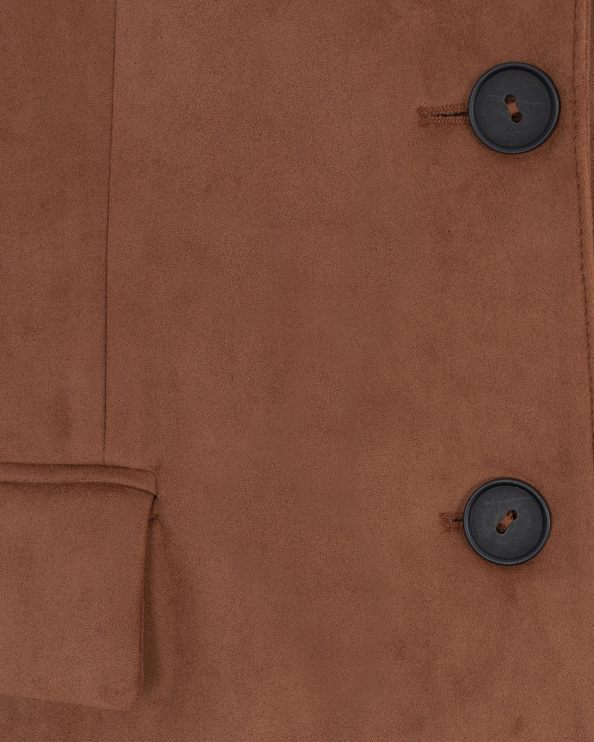 Premium Faux Suede Single-Breasted Blazer 
