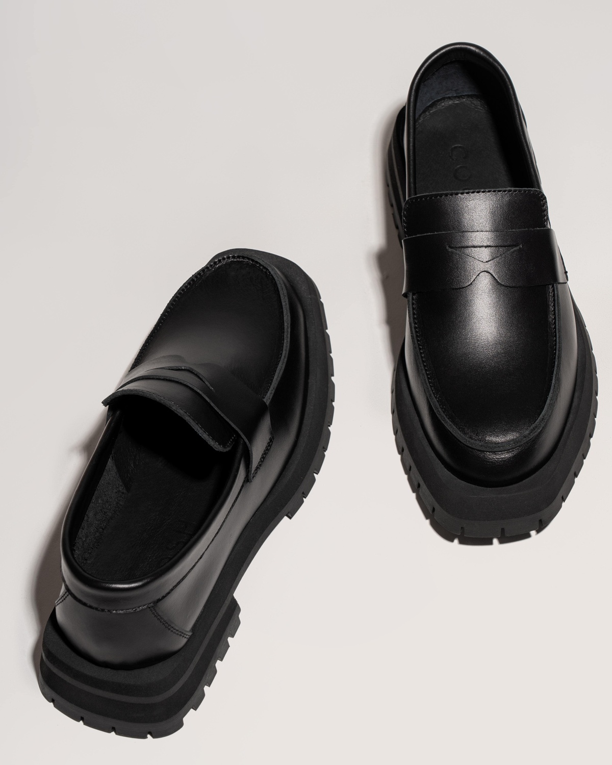 Leather Low Heel Loafers