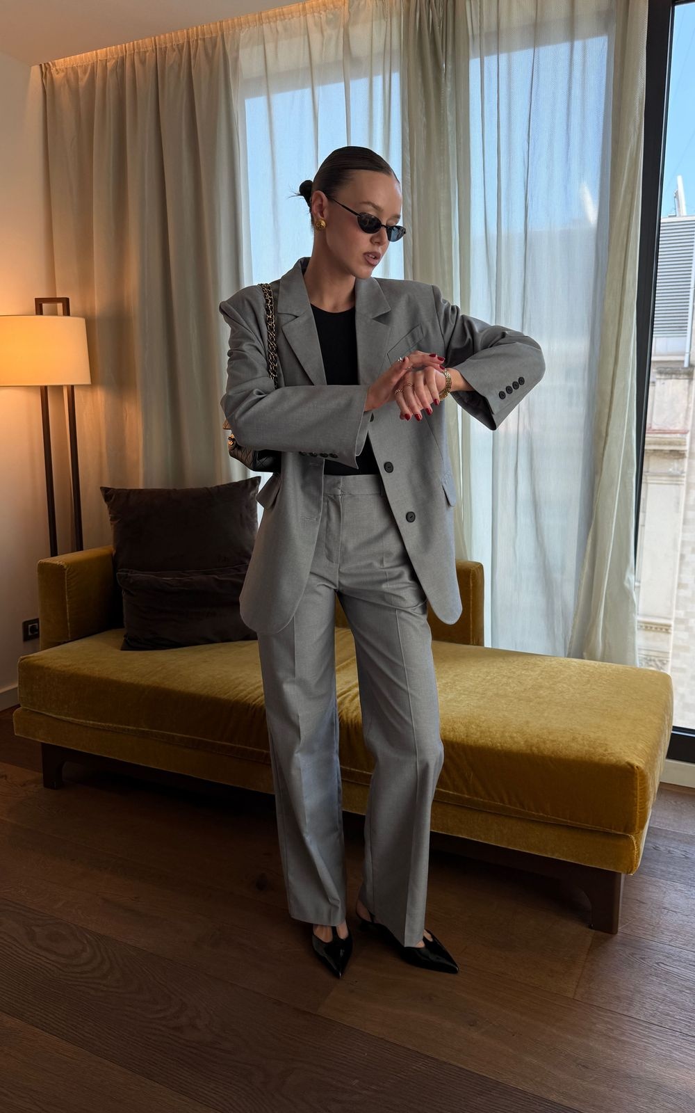 VINTAGE Straight-cut Three-button Blazer