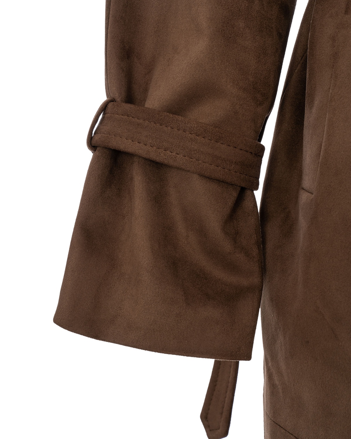 Premium Faux Suede Trench Coat