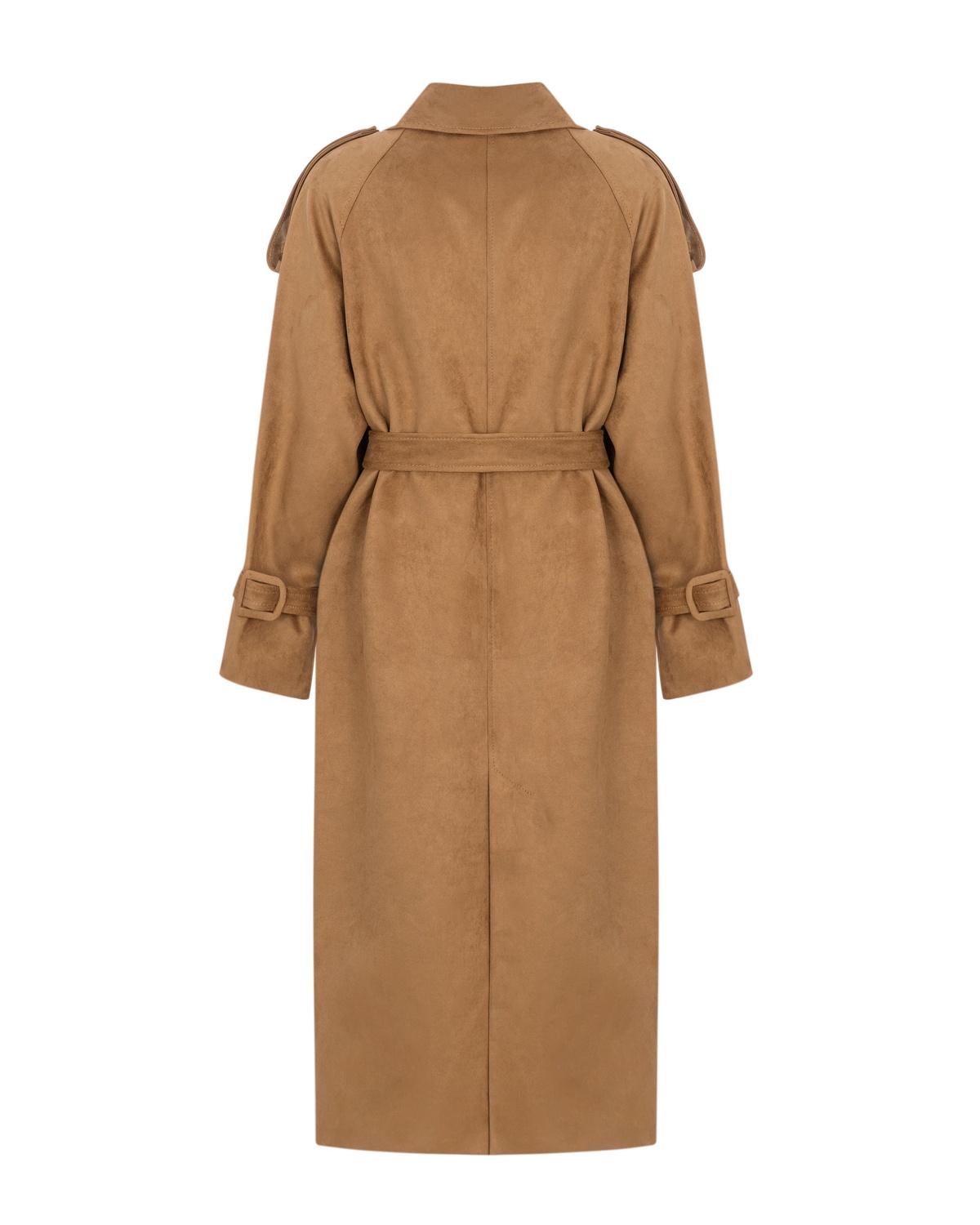 Premium Faux Suede Trench Coat