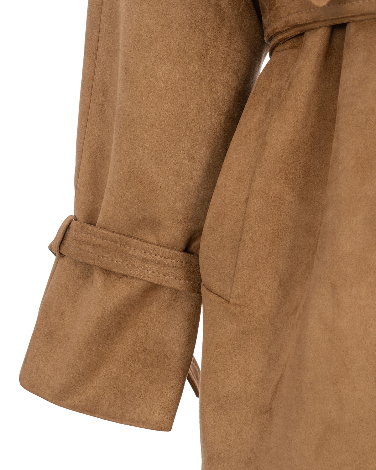 Premium Faux Suede Trench Coat