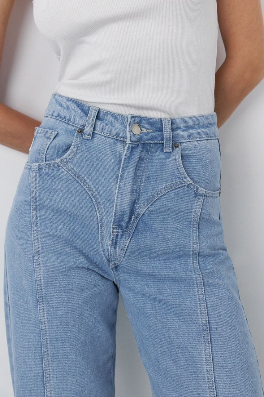 High Waisted Straight Cut BIKINI Jeans