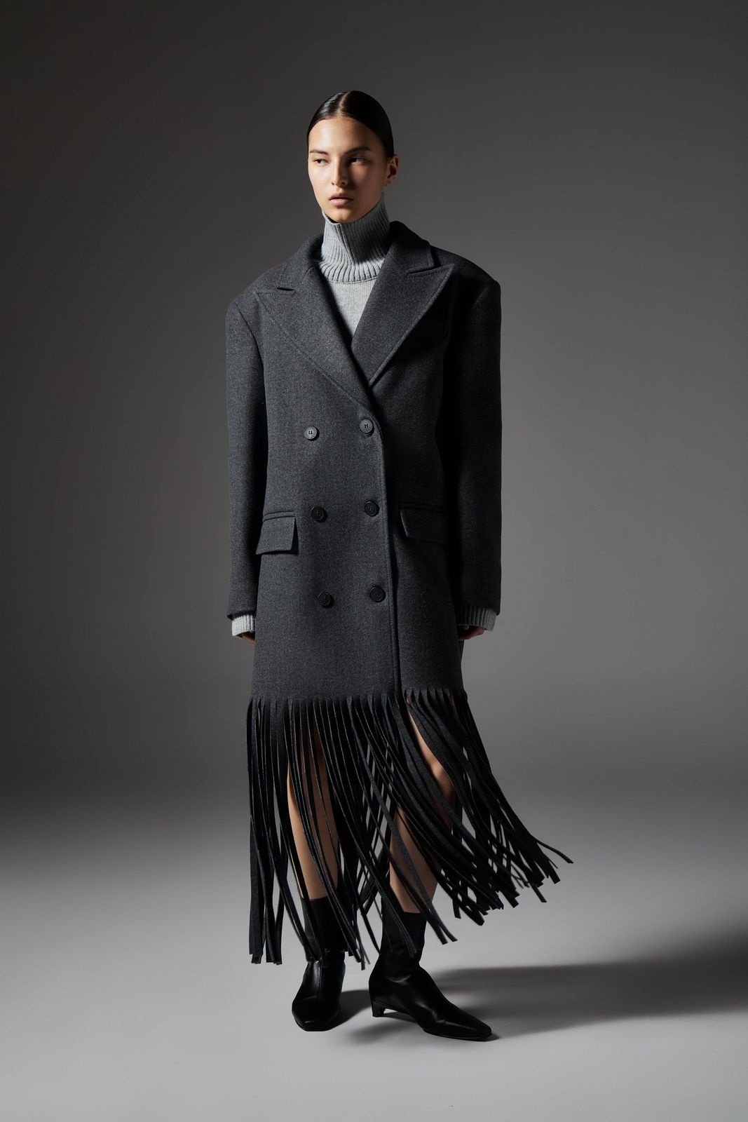 SHAY Coat with Fringe