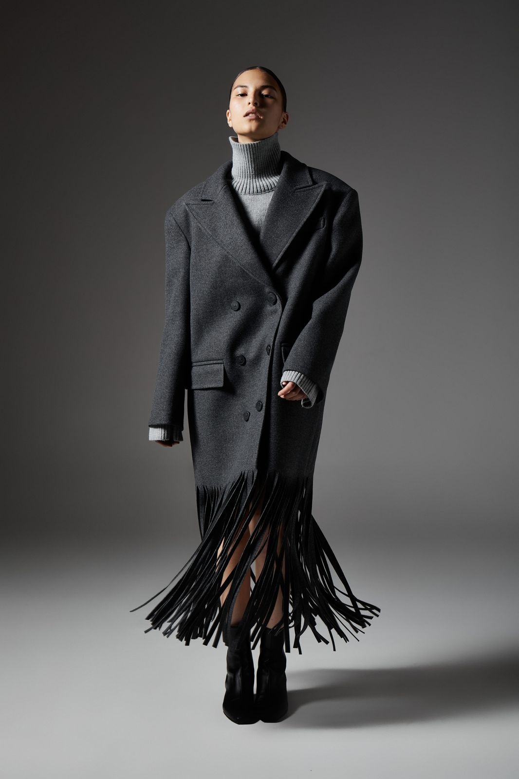 SHAY Coat with Fringe