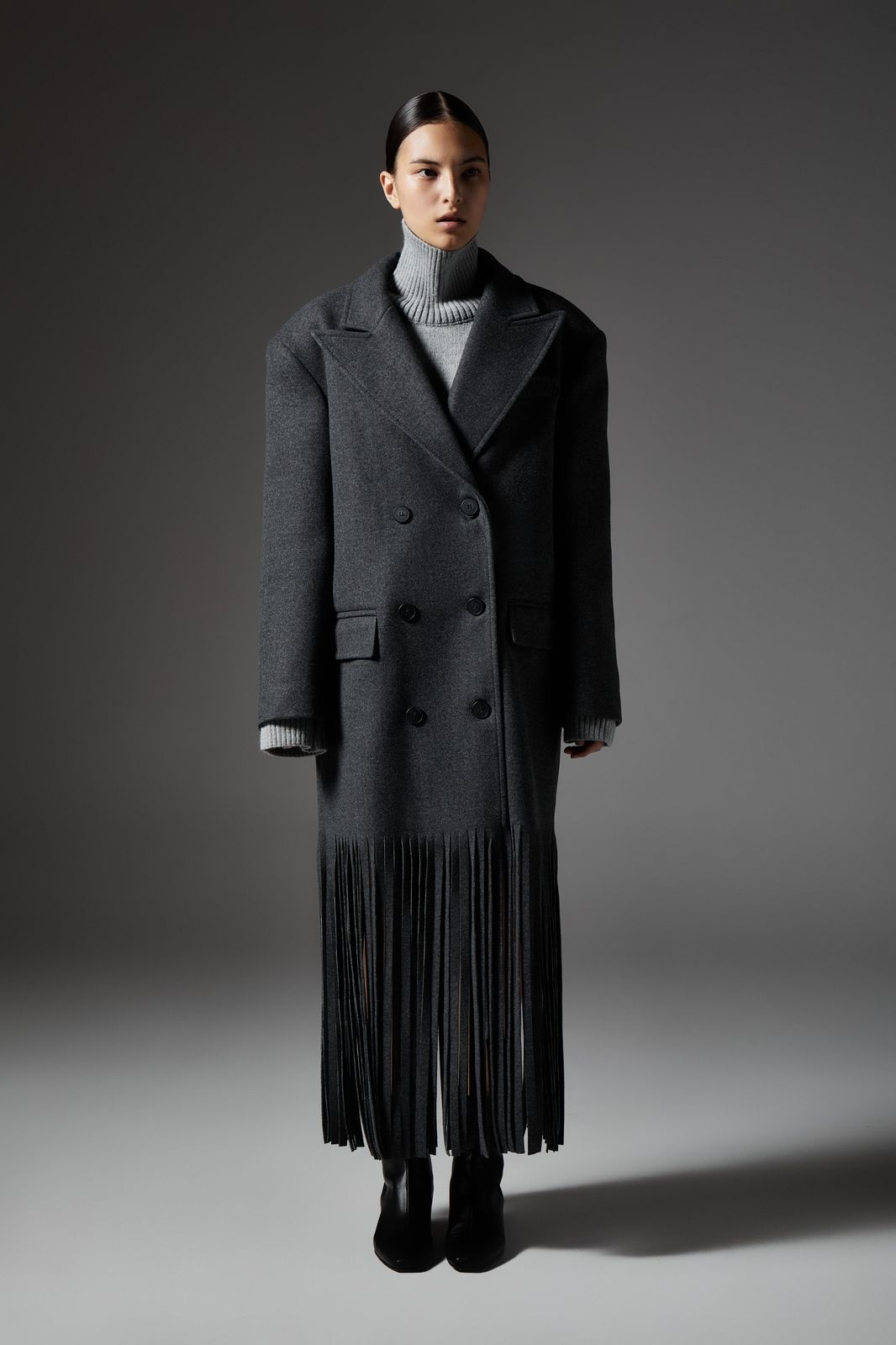 SHAY Coat with Fringe