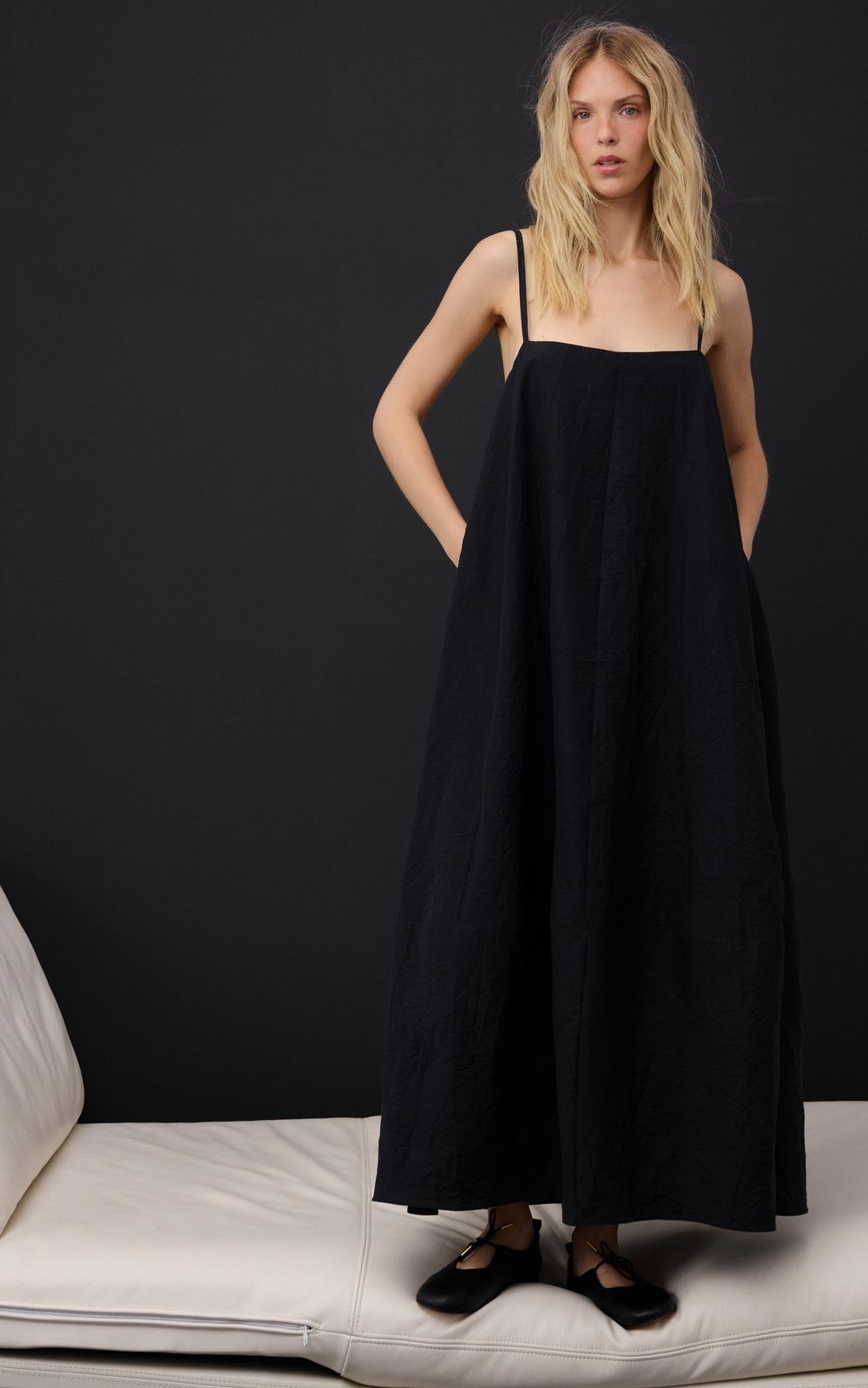 Maxi Cotton Sundress with Thin Straps