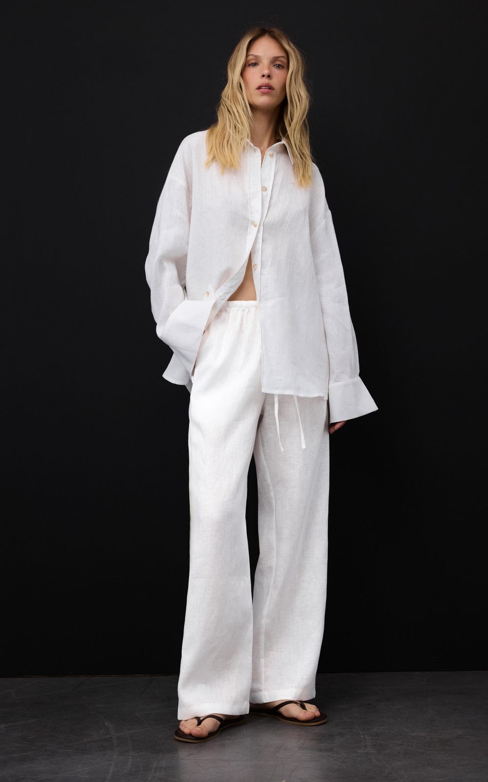 Elastic Waist Hemp Pants