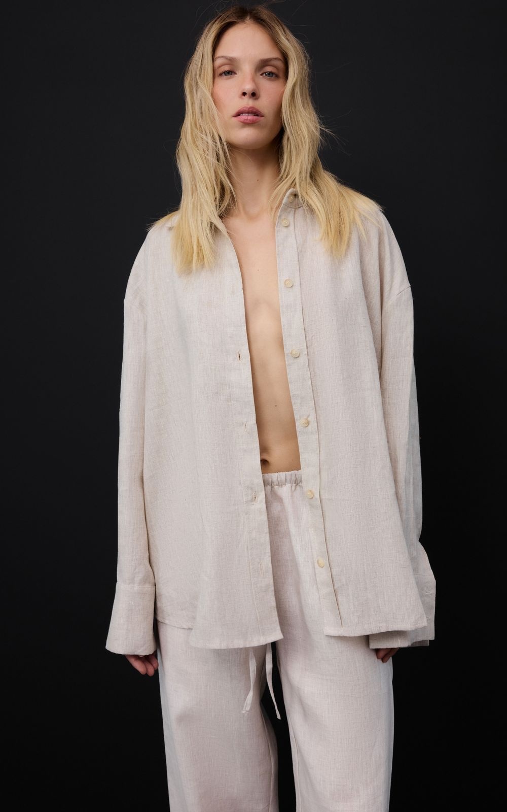 Organic Hemp Shirt with Accent Back