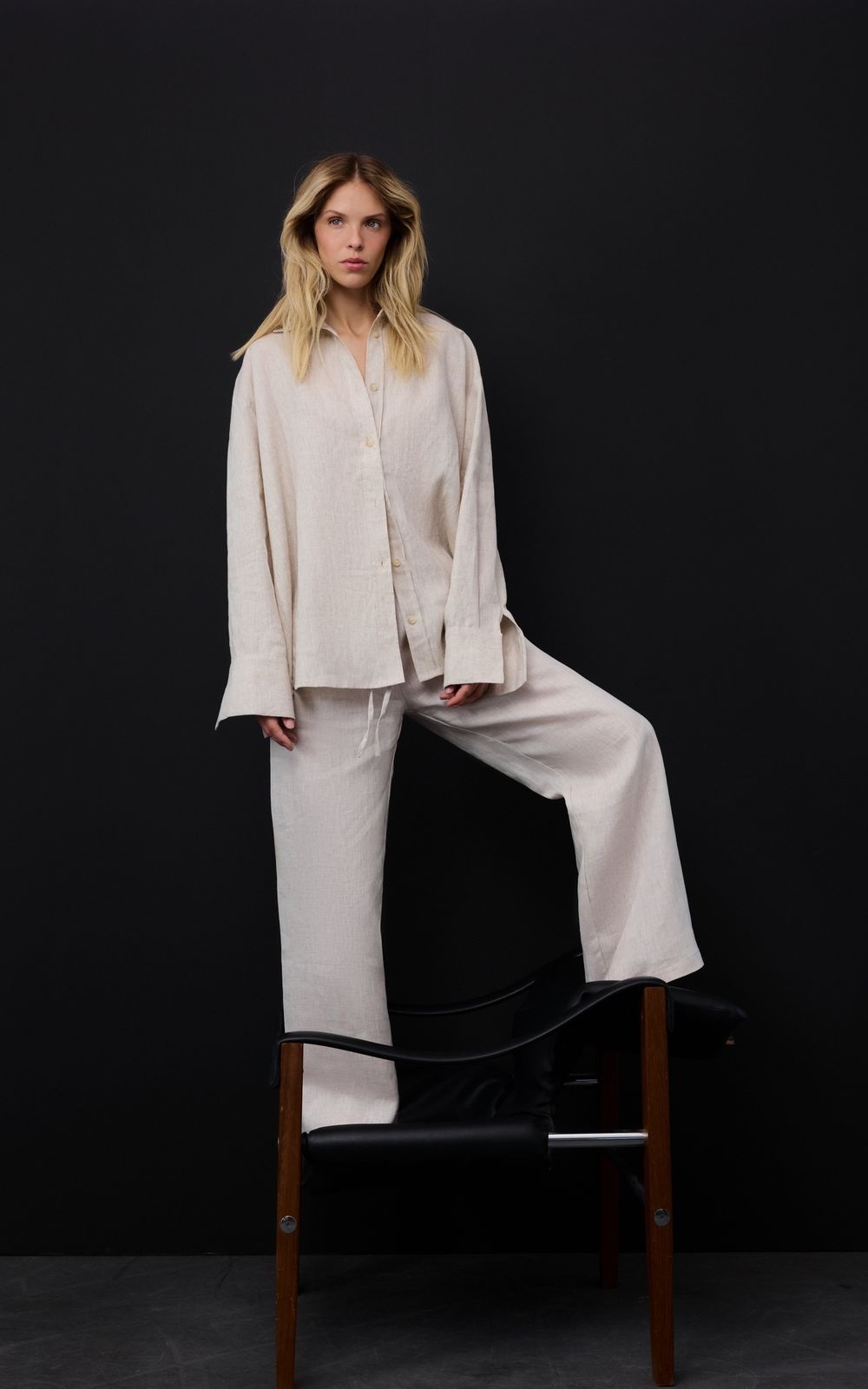 Organic Hemp Shirt with Accent Back