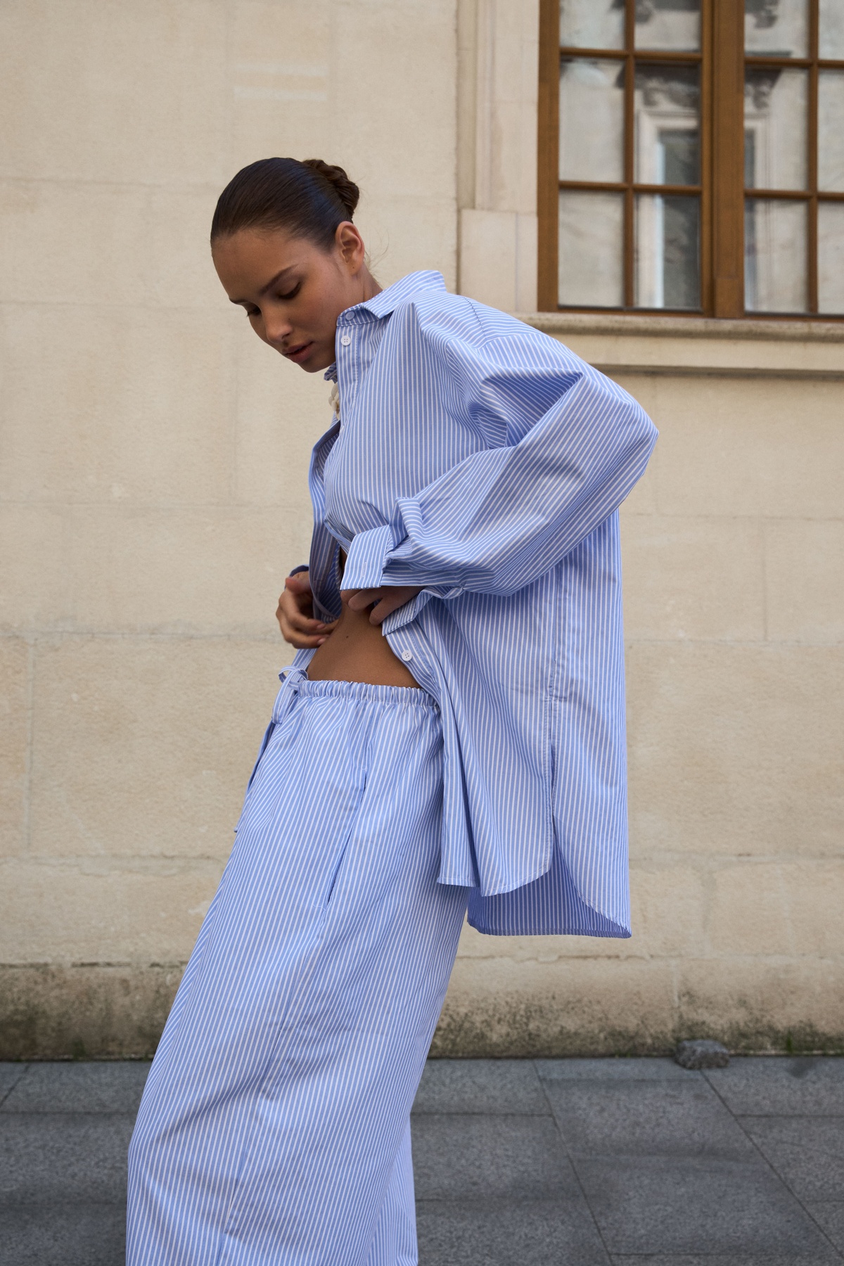 Striped Pyjama-Style Matching Set