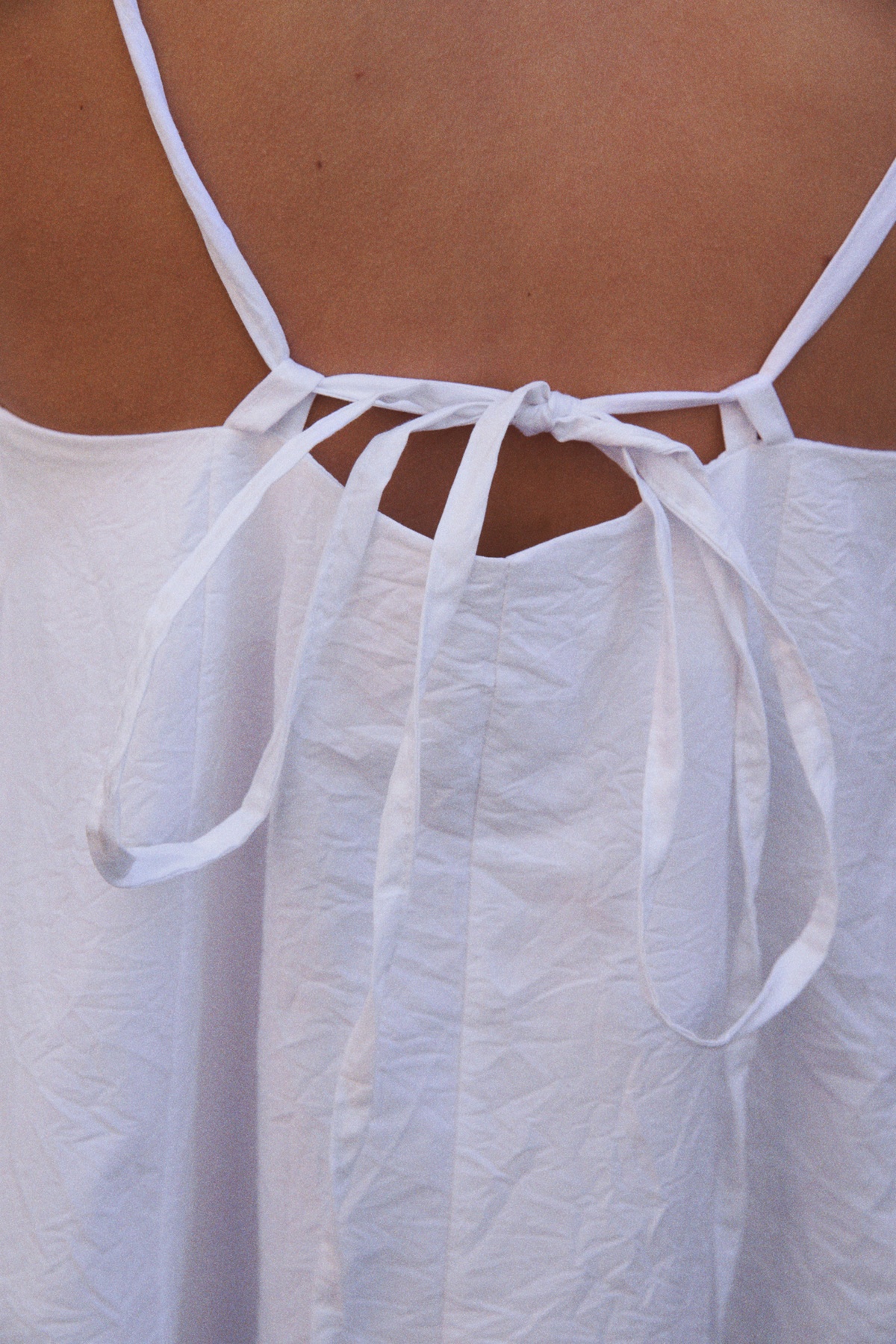 Creased Free Cut Sundress with Straps