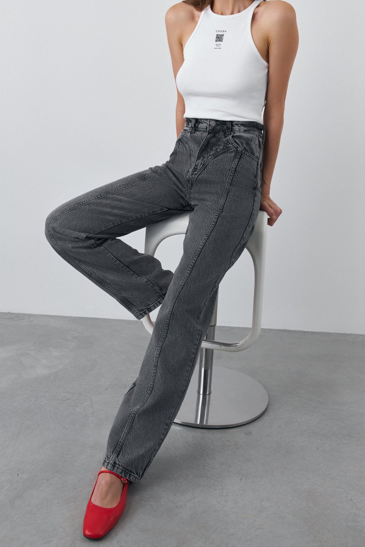 High Waisted Straight Cut BIKINI Jeans