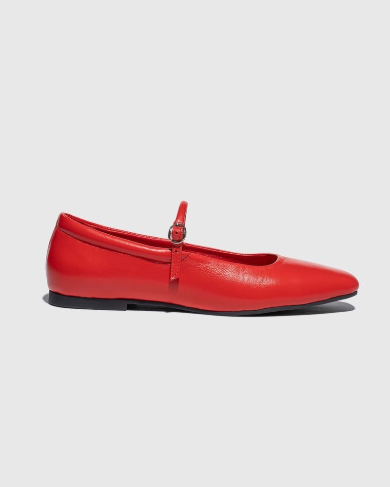 MARY JANE Leather Ballet Flats