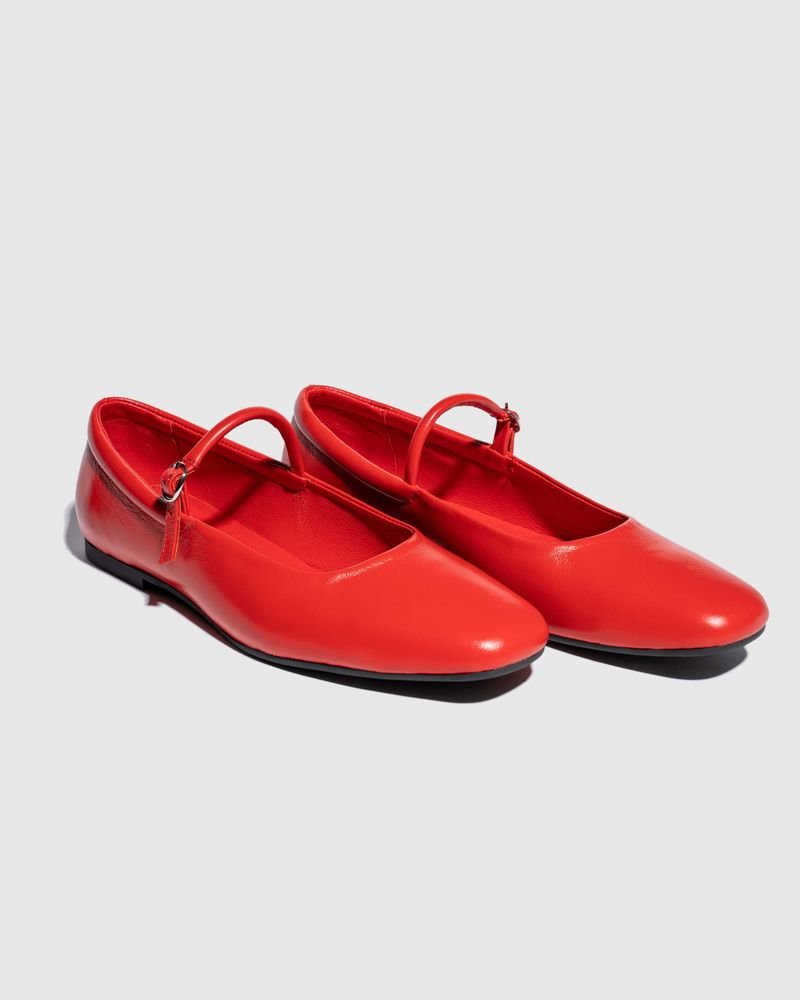 MARY JANE Leather Ballet Flats