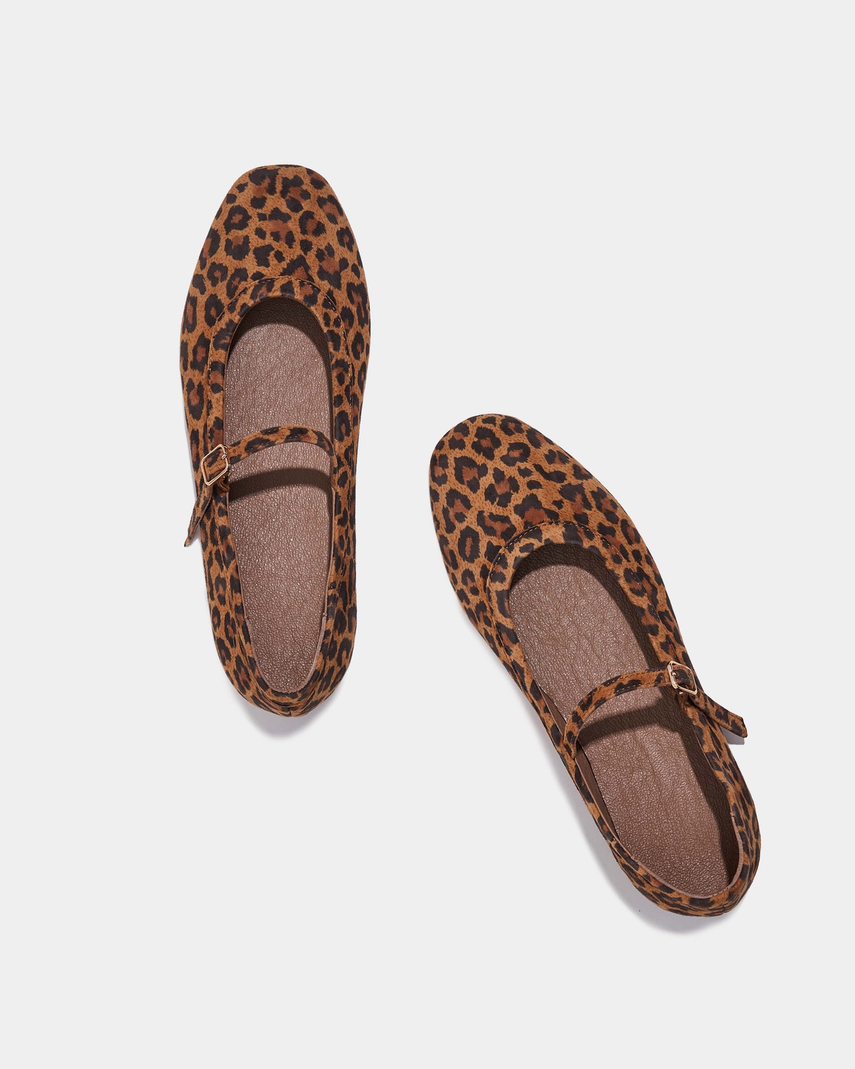 Leopard Ballet Flats with the Strap