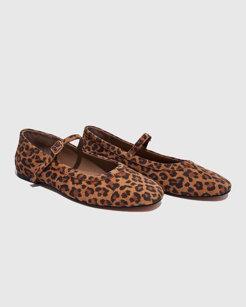 Leopard Ballet Flats with the Strap